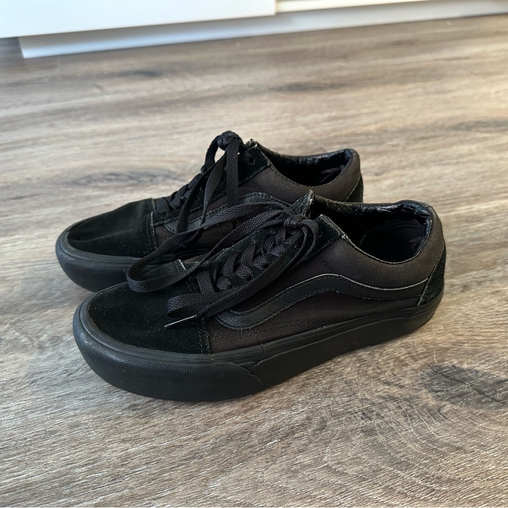 Black Vans Old Skool Stackform Platform Shoes - image 1